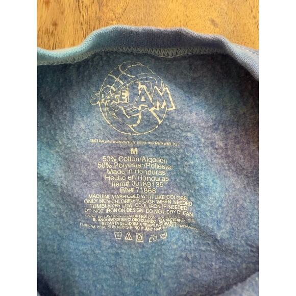 Space Jam Looney Tune Basketball Tie Dye Double Side Crew Neck Sweatshirt Size M - Picture 5 of 5